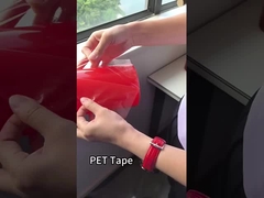 PET czerwona taśma z dwustronnym taśmą klejącą