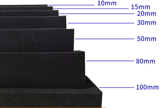 C4305 Zapalność Neopren Gumowa Pianka Gumowa Płyty Gąbkowe Materiał 1mm~30mm Grubość Czarny Kolor
